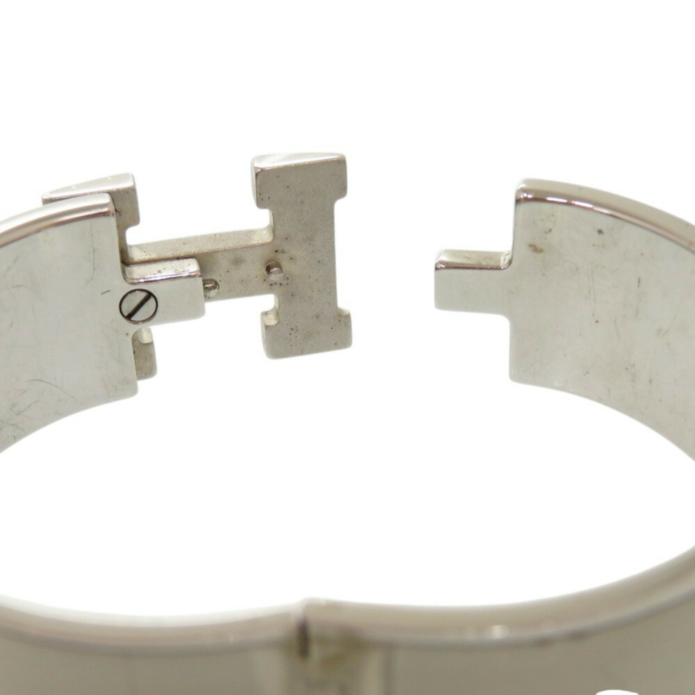 Hermes H motif Click Clack GM metal white silver P stamp (made in 2012) - Picture 9 of 10